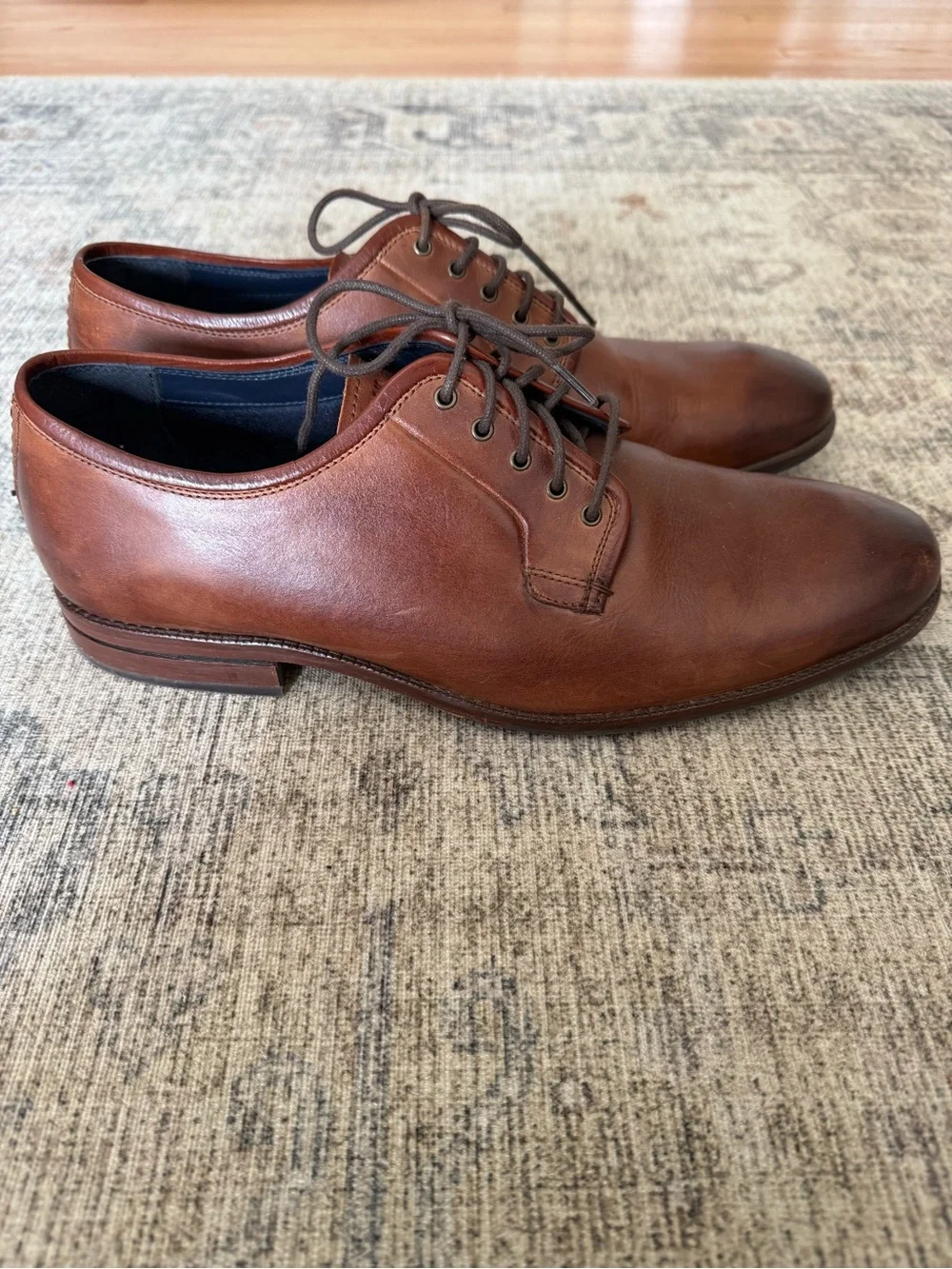 Cole Haan Men's Chestnut Brown Leather Derby Oxfords
